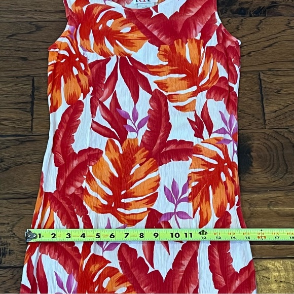 Vintage 90s R&K Originals Women’s 10 Floral Maxi Dress Gauze Stretch Fits 6 8 S - Picture 12 of 14